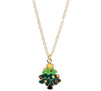 bluebubble MERRY CHRISTMAS Green Xmas Tree Charm Necklace on Gift Card