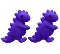 Bluebubble Mini RAWR Purple T Rex Dinosaur Stud Earrings on Gift Card