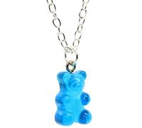 bluebubble My Sweet Shop Jelly Blue Gummy Bear Necklace on Gift Card