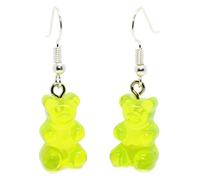 Bluebubble MY SWEET SHOP Jelly Green Gummy Bear Dangle Earrings on Gift Card