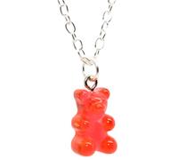 bluebubble My Sweet Shop Jelly Red Gummy Bear Necklace on Gift Card