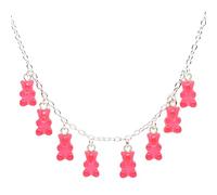 bluebubble My Sweet Shop Jelly Red Mini Gummy Bear Necklace on Gift Card