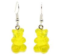 Bluebubble MY SWEET SHOP Jelly Yellow Gummy Bear Dangle Earrings on Gift Card
