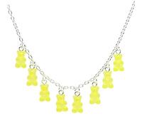 bluebubble My Sweet Shop Jelly Yellow Mini Gummy Bear Necklace on Gift Card