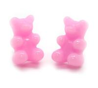 Bluebubble MY SWEET SHOP Sugar Pink Gummy Bear Stud Earrings on Gift Card