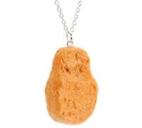 bluebubble NUG LIFE Chicken Nugget Charm Necklace on Gift Card