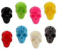 Bluebubble PUNK SKULL Set of 8 Colours Single Mini 7mm Skeleton Stud Earrings on Gift Card