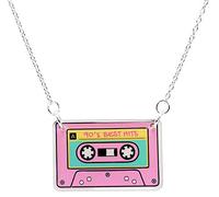 bluebubble Retro Rewind Pink Tape Charm Necklace on Gift Card