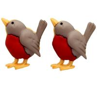 Bluebubble ROCKING ROBIN Red Breast Stud Earrings on Gift Card
