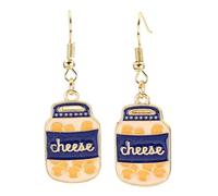 bluebubble SAY CHEESE CheeseBall Charm Earrings on Gift Card