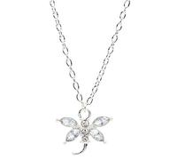 Bluebubble SECRET GARDEN Dragonfly Necklace on Gift Card (Crystal White Dragon Fly)