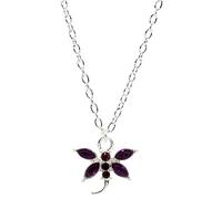 Bluebubble SECRET GARDEN Dragonfly Necklace on Gift Card (Princess Purple Dragonfly)