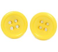 bluebubble SEW SWEET 15mm Button Stud Earrings on Gift Card (Lemon Yellow)