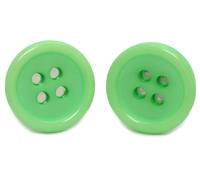 bluebubble SEW SWEET 15mm Button Stud Earrings on Gift Card (Magic Mint Green)