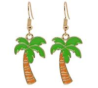 Bluebubble SUMMER LOVE Dangle Earrings on Gift Card (Paradise Palm Tree (Green))