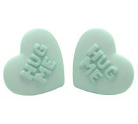 Bluebubble SWEET NOTHINGS Mint Green Heart Stud Earrings on Gift Card