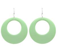 Bluebubble SWINGING 60s Large Round 56mm Hoop Earrings in Gift Bag (Pistachio - Light Green)