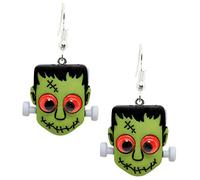 Bluebubble TRICK OR TREAT Dr Frankenstein Dangle Earrings on Gift Card