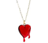 bluebubble VAMPIRE HEART Scary Halloween Charm Necklace on Gift Card