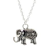 bluebubble Wild AT Heart Indian Elephant Charm Necklace on Gift Card