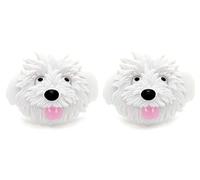 Bluebubble WOOF Large Dog Face Stud Earrings Gift Boxed (Shep The Sheepdog)