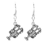 Bluebubble YOU'RE MY LOBSTER Silver Lobster Charm Earrings on Gift Card