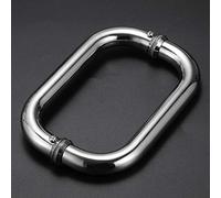 BlueCatELE 6 Inch Glass Door Handle Shower Door Handle Made of Back to Back Stainless Steel