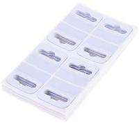 BLUECELL 200 Pieces 1 3/4" x 1 1/2" Clear Slot Hole Adhensive Custom Hang Tabs Tags Hook for Store Retail Display