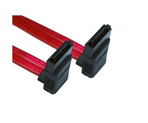 Bluecharge Direct 45cm Serial ATA SATA II 2 Hard Drive Data Cable Lead 0.5m Right Angle RA-RA RED