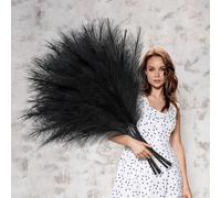 BlueCloudy 4 Stems Pampas Grass 120cm Large Artificial Plants Tall Fake Feathers for Floor Standing Vases Indoor Boho Home Decor for Living Room Wedding Decorative Accessories