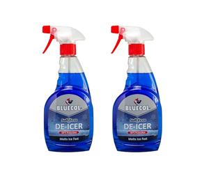 Bluecol BLD500 Sub Zero De-Icer Trigger Fast Ice Melt 500ml x 2
