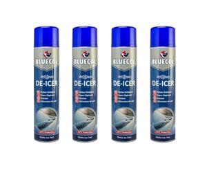 Bluecol BLD600 Sub Zero De-Icer Aerosol Fast Ice Melt 600ml x4