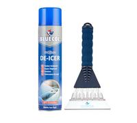 Bluecol De-Icer Aerosol 600ml + Bluecol Premium Ice Scraper for Car Windscreen, Ergonomic Padded Grip Car Ice Scraper