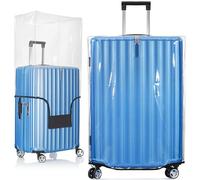 BlueCosto Luggage Cover for Suitcase - 30" Clear PVC Luggage Protector for 30" - 31" Sized Bags - Premium Travel Accessory for Baggage Protection - Universal Cover w/Hook & Loop Closure
