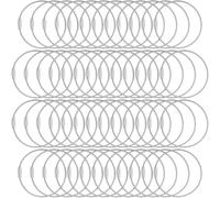 BlueCosto Wire Keychain Cable (50 PK, 6.7” / 17cm) - 2mm Thick Stainless Steel Keyring Wire Loops w/ Secure Screw Lock for Hanging Luggage Tags & Organising Keys