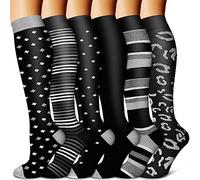 BLUEENJOY Copper Compression Socks for Women & Men (6 pairs) - Best Support for Nurses, Running, Hiking, Recovery