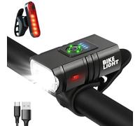 BlueEour Bike Lights Front And Back, Upgrade Super Bright Bicycle Lights with 6 Light Modes, USB Rechargeable LED IPX5 Waterproof Headlight Front Lights and Back Rear Mountain Bike Lights for Riding