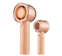 Bluefeel Portable Handheld Turbo Fan, 5-Speed Mini Personal Fan with Adjustable Turbo Mode, 16H Max Cooling Time, and 3000mAh USB Rechargeable Battery for Travel/Outdoor/Home/Office (Peach Pink)