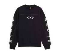 BLÜFF Fox Image Cosmo Oversized Fleece Crew Black L