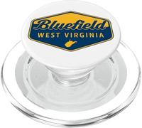 Bluefield West Virginia Retro Badge Design Southern WV Art PopSockets PopGrip for MagSafe