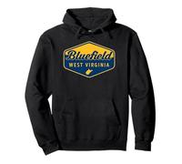 Bluefield West Virginia Retro Badge Design Southern WV Art Pullover Hoodie