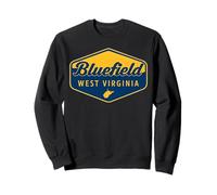 Bluefield West Virginia Retro Badge Design Southern WV Art Sweatshirt