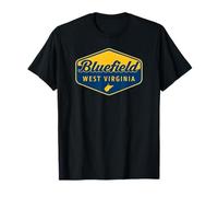 Bluefield West Virginia Retro Badge Design Southern WV Art T-Shirt