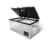Bluefin Active Arktec Duo 80L | Travel Fridge | Advanced Cooling & Freezing Technology | Dual Storage Compartments | Smartphone App Control | LCD | AC & DC, Metallic, One Size