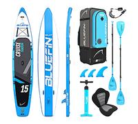 Bluefin Cruise SUP Board Set | Inflatable Stand Up Paddle Board | 6 Inch Thick | Fiberglass Paddle | Kayak Seat | Complete Accessories