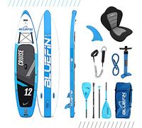 Bluefin SUP Inflatable Stand Up Paddle Board | 6” Thick | Kayak Conversion Kit | All Accessories | Multiple sizes: Kids, 10’8, 12’, 15' (Blue 12')