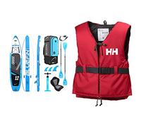 Bluefin SUP Inflatable Stand Up Paddle Board | 6” Thick | Kayak Conversion Kit | All Accessories | Multiple sizes: Kids, 10’8, 12’, 15' & Helly Hansen Sport II Buoyancy Aid Unisex Red/Ebony 70/90