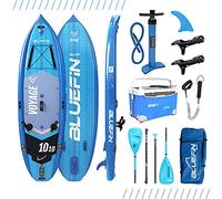 Bluefin SUP Voyage 10’10 Package with Cooler Box | Ultimate Activity Stand Up Inflatable Paddle Board | Added Stability | 20% Extra Width | Side Rails | 2x Fishing Rod Mounts | 5 Year Warranty, 7426796588028