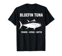 Bluefin Tuna Power Speed Depth Big Game Fishing T-Shirt