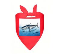 Bluefin Tuna Thunnus Dog Bandana Cute Soft Triangle Bibs Washable Kerchief Adjustable Dog Scarf Puppy Neckerchief Stylish Handkerchief Pet Bandana Pet Scarfs for Small Dogs Cat Pet Red-Style